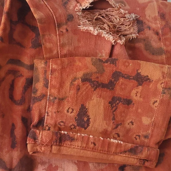 Pilcro Slim Boyfriend Orange Rockstar Skinny Jeans size 25 - Picture 9 of 11